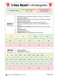 Grade K - I Can Read! (our exclusive reading program)