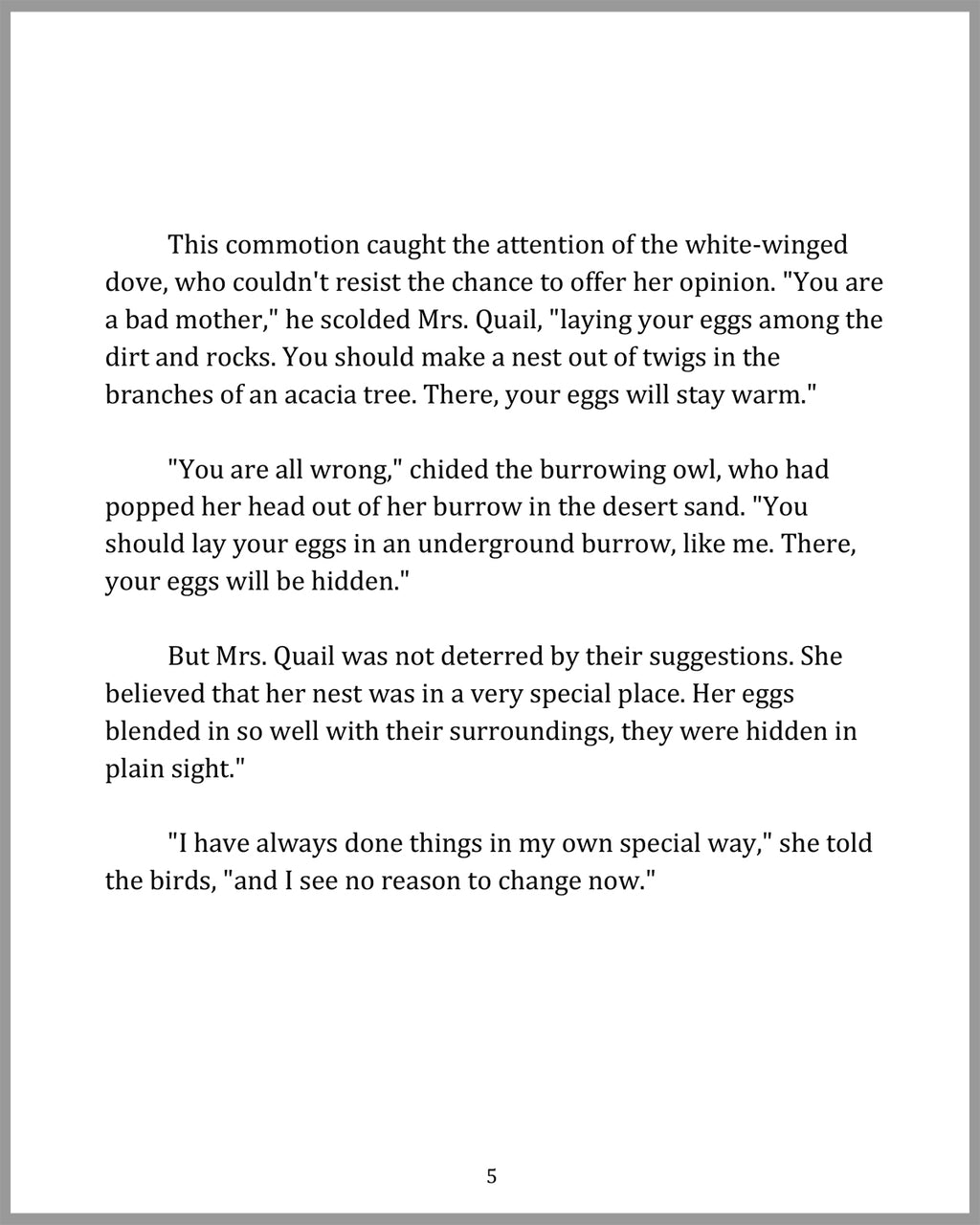 The Quail's Tale - A Story of Survival in the Sonoran Desert