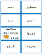 Vowel Teams (lists & flashcards)