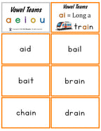 Vowel Teams (lists & flashcards)
