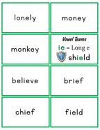 Vowel Teams (lists & flashcards)